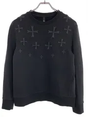 NEIL BARRETT ニールバレット 刺繍デザイン クルーネックスウェットトレーナー ブラック S BJS376F-H536Sのサムネイル