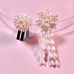 1/6ドール つまみ細工　髪飾り　2点セット