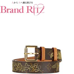  中古 ルイヴィトン ベルト M6952 Bランク モノグラム ダンテェル サンチュール サイズ：80/32 ブラウン ゴールド レディース LOUIS VUITTON 【送料無料】【名谷店】