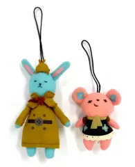 【中古】キーホルダー・マスコット(キャラクター) [単品] ホームズとアイリスのミニぬいぐるみ 「3DSソフト 大逆転裁判 -成歩堂龍ノ介の冒険- 大探偵ホームズのプライベートトランク(6点セット)」 イーカプコン限定版特典
