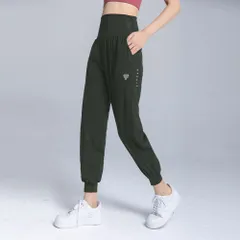 ☆ カーキ ☆ S ☆ ジョガーパンツ ヨガウェア レディース おしゃれ jgpt221 ヨガパンツ ゆったり フィットネスパンツ パンツ ズボン ヨガウェア おしゃれ ジャージ ハイウェスト レディース ピラティス スポーツウェア 動きやすいのサムネイル