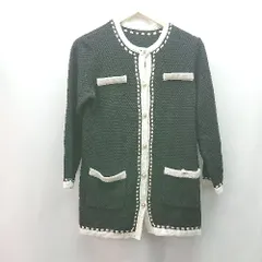 ◇ PROPORTION ニット パール かわいい ガーリー おしゃれ 長袖 カーディガン サイズS ブラック レディース E  【1310050032036】