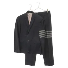 THOM BROWNE (トムブラウン) 4BAR ウール3Bセットアップスーツ シングルテーラードジャケット スラックスロングパンツ ネイビー MJC001A00091のサムネイル