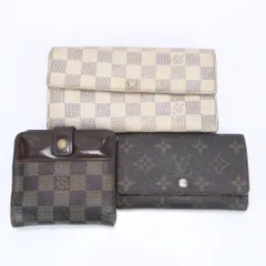 ルイヴィトン まとめ 3点 セット モノグラム ダミエ レザー 二つ折り 財布 長財布 ロング ウォレット レディース EEE CB7-4【中古】