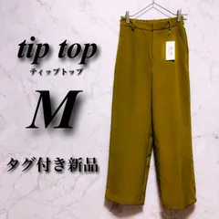 【新品】 ティップトップ M レディース グリーン 秋冬 ポリエステル混紡 テーパードパンツ ポケット 古着のサムネイル