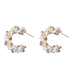 【waco blossom】ピアス レディース 揺れる 天然淡水パール シルバー925針 14kgf 金属アレルギー対応 両耳用 シンプル ビジネス デイリー フォーマルアクセサリー バロックパール 