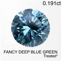 【新品】FANCY DEEP BLUE GREEN Treated* ダイヤモンドルース
