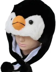 笑顔一番 全10種 動物 モコモコ 被り物 キャップ 写真撮影 パーティー グッズ コスプレ A073-12 8. ペンギン( 08. ペンギン)