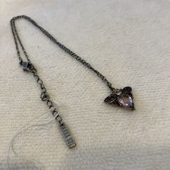 【ANNA SUI】Butterfly Necklace with Jewels, Comes with Box, Antique Style
