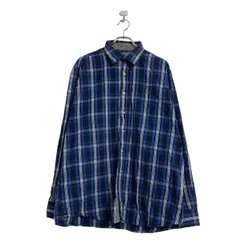 LOGIC 長袖 チェック シャツ XL ブルー ブラック レッド ホワイト ビッグサイズ 古着卸 アメリカ仕入 a604-6203