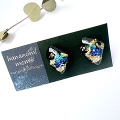 紫陽花カラーのカフリンクス(ハンドメイド)
