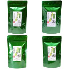 松下製茶 種子島の有機緑茶4品種(『さえみどり』『ゆたかみどり』『やえほ』『やぶきた』)セット 茶葉(リーフ) 100g×4本