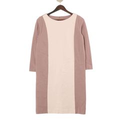 SOUP スープ 通年★ レーヨン シフト ドレス バイカラー ワンピース Sz.7 レディース