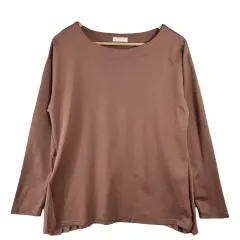 アースミュージック&エコロジー 茶色 長袖 Tシャツ