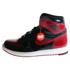 NIKE (ナイキ) AIR JORDAN 1 RETRO HIGH OG BRED PATENT エアジョーダン1レトロハイ ブレッド パテント ハイカットスニーカー 555088-063 レッド/ブラック US9/27.0cm