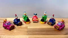 当時物  マクドナルド× ディズニー おまけ チョロQ ミニカー 7点セット　ヴィンテージ レトロ おもちゃ 玩具【中古】MEA6092KOT【Shops 匿名配送】