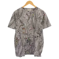 エトロ ETRO Tシャツ 半袖 クルーネック ストレッチ ペイズリー柄 L グレー /BB