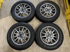【2503030】スタッドレス AIRBERG 14インチ 4.5J +43 PCD100 4H + BLIZZAK REVO GZ 165/70R14 2014年 アクア ヴィッツ マーチ Kei ハスラー ソリオ デリカD2 パッソ スイフト キャスト 等