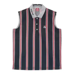 サイズ：36 ARCHIVIO アルチビオ  ノースリーブポロシャツ ストライプ柄 ブラック系 [240101318463]# ゴルフウェア レディース ストスト