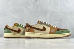 ナイキ エアジョーダン1 ロー OG "フラックス アンド オイルグリーン"Zion Williamson × Nike Air Jordan 1 Low OG "Flax and Oil Green"  スニーカー