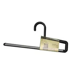【新品・4営業日で発送】シンコハンガー(Shinkohanger) ハンガー_スベリ止め ストップバー 付スラックスハンガー 2本 「リバース」日本製_ブラック