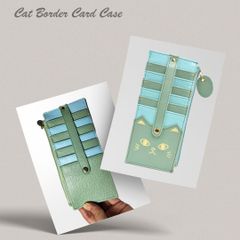 ー度入れ　カードホルダー　猫好き　スリムタイプ　金運　グリーン　プレゼント　猫雑貨　オーナーグッズ度入れ　カードホルダー　猫好き　スリムタイプ　金運　グリーン　プレゼント　猫雑貨　オーナーグッズ　PAJCARDCASE