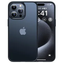 【米軍MIL規格・指紋防止】CASEKOO iPhone 14 Pro 用 ケース 耐衝撃 滑り止め MIL規格 指紋防止 ストラップホール付き 2022年新型 黄変防止 耐久性 カバー ワイヤレス充電対応 アイフォン 用 6.1インチ ケース(マットブラ 1