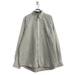 CHAPS 長袖 チェックシャツ XL ホワイト ベージュ ブラック チャップス ボタンダウン ビッグサイズ 古着卸 アメリカ仕入 a603-5624
