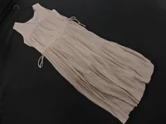 AZUL BY MOUSSY アズールバイマウジー シワ加工 ロング ノースリーブ ワンピース sizeS/グレージュ ■◆ レディース