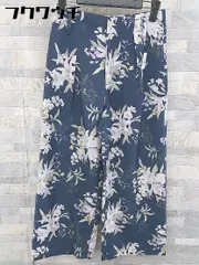 ◇ FREAK'S STORE フリークスストア 花柄 フラワー スラックス パンツ サイズS ネイビー マルチ レディース 【中古】 【1103150007017】