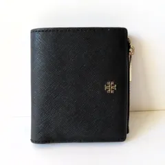 美品 TORY BURCH トリーバーチ ２つ折り財布 財布 黒 ブラック