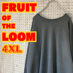 【ヴィンテージ】FRUIT OF THE LOOM　フルーツオブザルーム　スウェット　無地　グレー　4XL　US古着　MTSW2310-158