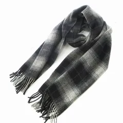 ダンヒル dunhill マフラー カシミア チェック グレー /MM ■MAのサムネイル