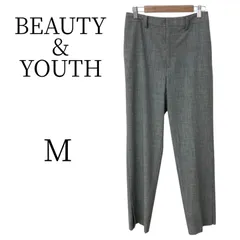 BEAUTY&YOUTH ビューティー＆ユース グレー ロング スラックス M