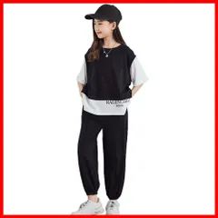 Tシャツ スポーツパンツ 上下セット 子供 半袖 ジャージ 女の子 女の子 カジュアル 韓国 お洒落 夏服 女の子 半袖 セットアップ スウェット ウェットシャツ スウェットパンツ 子供服 セットアップ キッズ [KOSIKINI] 出産祝い 120-170