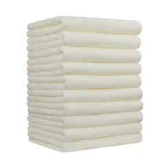 【特価セール】ホテル仕様 通気 高速吸水 マイクロファイバー フェイスタオル 10枚セット 肌に優しい ふわふわ 柔らか肌触り Etech 耐久性 無地 (ホワイト)