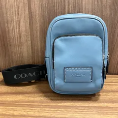 ◎ COACH ショルダーバッグ ブルー　メンズ　革　ブルー系　CL410
