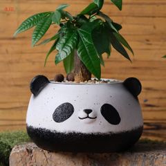 植木鉢 おしゃれ 屋外 鉢カバー パンダ 可愛い フラワーポット 観葉植物 受け皿一体型 鉢植え 室内 ガーデニング インテリア 観葉植物 鉢 観葉植物の鉢 陶器 植え替え パンダ型 ミニポット 鉢カバー おしゃれ 鉢底穴有り