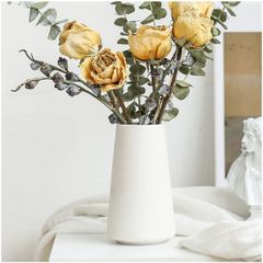 花瓶 おしゃれ 北欧 陶器 花器 セラミック 一輪挿し 花瓶 装飾家の装飾 白 15CM