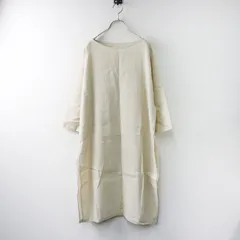 エバムエバ　リネン100% ワンピース　ベージュ　美品 evam eva エヴァムエヴァ ベルギーリネン スリーブレス