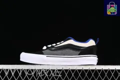 【今日特価】Vans Classics Knu Skool 范斯公式 ブラックグレーホワイトのパンシューズ VN000B07BAD！送料無料！在庫限定のお得な価格です！-WTO輸入2