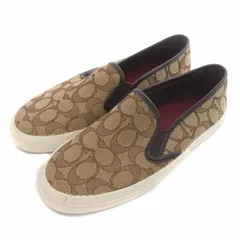 コーチ COACH スリッポン シグネチャー キャンバス US7B 24cm ベージュ /YI7のサムネイル