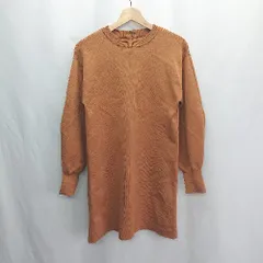 ◇ ⊇ Mila Owen ミラ オーウェン 長袖 膝丈 ワンピース サイズ0 キャメル レディース E  【1502180079573】