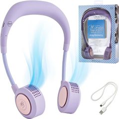 W Fan☆首掛け☆電動ファン☆ ネッククーラー☆ハンディ☆扇風機☆スパイス正規品☆新品☆ラベンダー