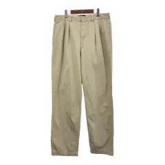 90年代 Polo by Ralph Lauren ポロ ラルフローレン 2タック チノパンツ ポロチノ ベージュ (メンズ W35 L32) 中古 古着 Q8364