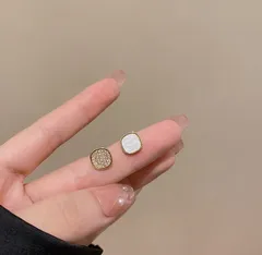 オパールピアス　高質ジルコンイヤリング　#77