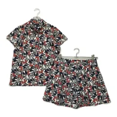 中古 レディース 23区ゴルフ 23区GOLF セットアップ 2(L) 白×ピンク×紺 総柄 Dカン付き
