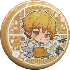 【中古】バッジ・ピンズ 我妻善逸 「鬼滅の刃 トレーディングホログラム缶バッジ 誕生花ver.」