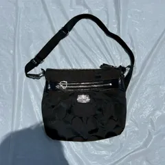 COACH コーチ デイジー ポピー シグネチャー ファイルバッグ ショルダーバッグ 斜め掛け 黒 ブラック F22945 レディース バッグ
