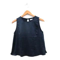バーニーズニューヨーク BARNEYS NEW YORK シャツ ブラウス ノースリーブ シンプル ネイビー 紺 /KT42のサムネイル